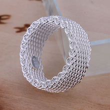 925 Silver Ring Fine Net Ring Women&Men Gift Silver Jewelry Finger Rings 4 ELY