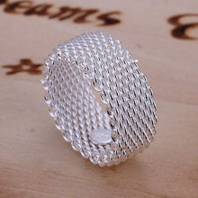 925 Silver Ring Fine Net Ring Women&Men Gift Silver Jewelry Finger Rings 4 ELY