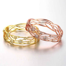 Best Gift 18K Gold Plating bangles Small winding women pulseras joias HBZ 11 ELY
