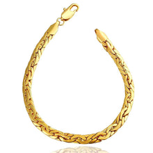 Best Gift 18K Gold Plating bracelet men 6M twisted rope pulseira feminina bone HBB 12 ELY