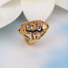 Best Gift 18K Gold Plating rings Colorful finger opal charms256 ELY