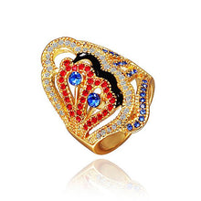 Best Gift 18K Gold Plating rings Colorful finger opal charms256 ELY