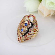 Best Gift 18K Gold Plating rings Colorful finger opal charms256 ELY