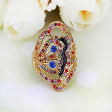 Best Gift 18K Gold Plating rings Colorful finger opal charms256 ELY