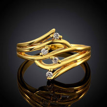 Best Gift 18K Gold Plated engagement ring insets Surround ring men wedding decoration3 6 ELY