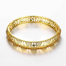 Best Gift 18k gold plated Hollow geometric patterns men bracelet Costume Jewellery ELY