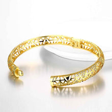 Best Gift 18k gold plated Hollow geometric patterns men bracelet Costume Jewellery ELY