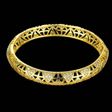 Best Gift 18k gold plated Hollow geometric patterns men bracelet Costume Jewellery ELY