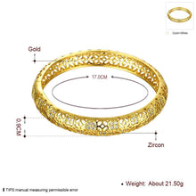 Best Gift 18k gold plated Simple hollow Rhinestone lines men bracelet charm ELY