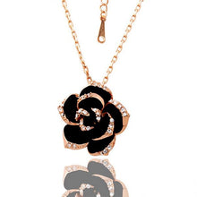 Best Gift 18k gold plated collar necklace Large black flowers maxi colar Gift for her 35 ELY