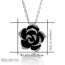 Best Gift 18k gold plated collar necklace Large black flowers maxi colar Gift for her 35 ELY