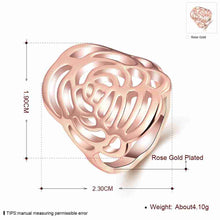 Best Gift 18k gold plated engagement ring Pierced messy flower anel feminino ruby jewelry ELY