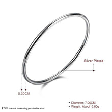 Best Gift silver Bracelet & Bangle 3mm Single Circle Women Wedding Bracelet bone SMTB135 ELY