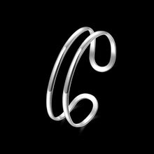 Best Gift silver charms bangle Flat Double Line Women Wedding Bracelet love SMTB 71 ELY