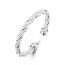 Best Gift silver charms bangle Twisted wire mesh women pulseras bijoux femme SMTB 2 ELY