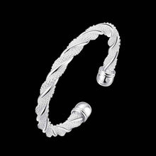 Best Gift silver charms bangle Twisted wire mesh women pulseras bijoux femme SMTB 2 ELY