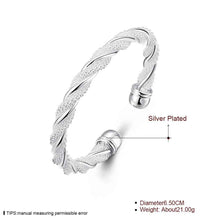 Best Gift silver charms bangle Twisted wire mesh women pulseras bijoux femme SMTB 2 ELY