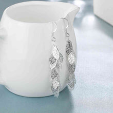 Best Gift silver earring Leaves drop brincos bijoux women 674 ELY