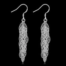 Best Gift silver earring Leaves drop brincos bijoux women 674 ELY