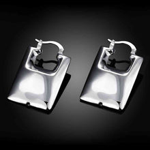 Best Gift silver earrings rectangle clip orecchini 7 9 ELY