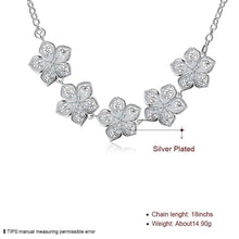 Best Gift silver necklaces Snow Flower collier femme floating charms ELY