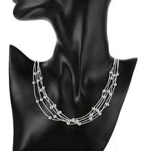 Best Gift silver pendant Filve Line Beads bead necklace Personalized 213 ELY