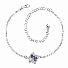 Best Gift silver-plated anklet Star shaped flowers bracelet leg sport ELY