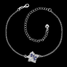 Best Gift silver-plated anklet Star shaped flowers bracelet leg sport ELY