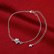 Best Gift silver-plated anklet Star shaped flowers bracelet leg sport ELY