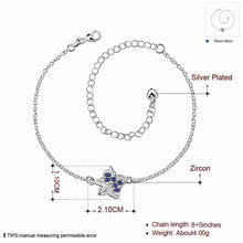 Best Gift silver-plated anklet Star shaped flowers bracelet leg sport ELY