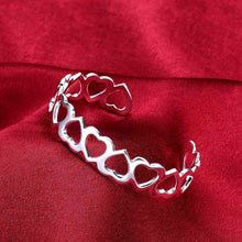 Best Gift silver plated bangles Full Hearts Women Wedding Bracelet fine jewelry SMTB191 ELY