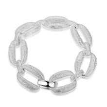 Best Gift silver plated bracelets 12M sideways men bracelet Personalized HBH 23 ELY