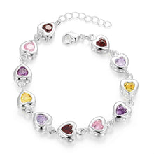 Best Gift silver plated bracelets Waterdrop Color Stone pulseiras jewelry display HBH 46 ELY