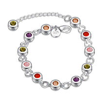 Best Gift silver plated bracelets Waterdrop Color Stone pulseiras jewelry display HBH 46 ELY