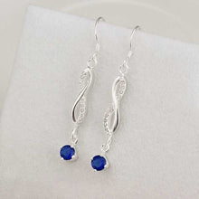 Best Gift silver plated earings Inlaid Blue Stone drop ear cuff collier plastron femme ELY