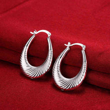 Best Gift silver plated earings jewelry Flow line Oval clip cuff Factory 71 ELY