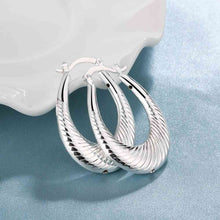 Best Gift silver plated earings jewelry Flow line Oval clip cuff Factory 71 ELY
