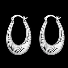 Best Gift silver plated earings jewelry Flow line Oval clip cuff Factory 71 ELY