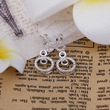 Best Gift silver plated earings jewelry Insets Multi Circle stud pendientes to us bear diy 195 ELY