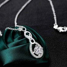 Best Gift silver plated necklaces Hanging round with insets collares mujer wedding161 ELY