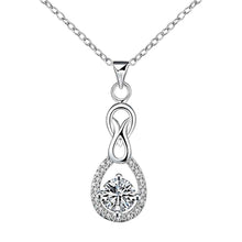 Best Gift silver plated necklaces Hanging round with insets collares mujer wedding161 ELY