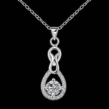 Best Gift silver plated necklaces Hanging round with insets collares mujer wedding161 ELY