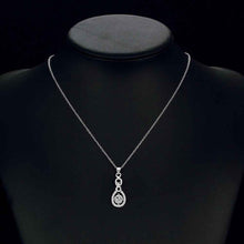 Best Gift silver plated necklaces Hanging round with insets collares mujer wedding161 ELY