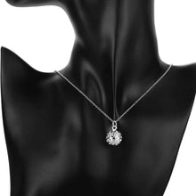 Best Gift silver plated pendant necklace Small solid ball collane charm ELY