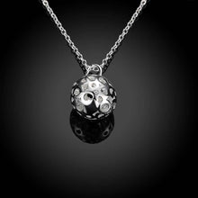 Best Gift silver plated pendant necklace Small solid ball collane charm ELY