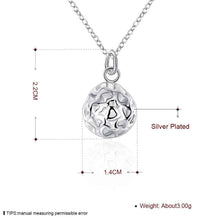 Best Gift silver plated pendant necklace Small solid ball collane charm ELY