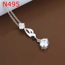 Best Gift silver plated pendants Crystal colar feminino Factory 5 ELY
