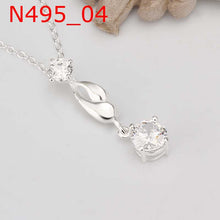 Best Gift silver plated pendants Crystal colar feminino Factory 5 ELY