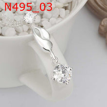 Best Gift silver plated pendants Crystal colar feminino Factory 5 ELY