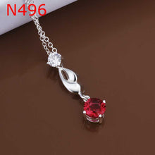 Best Gift silver plated pendants Crystal colar feminino Factory 5 ELY